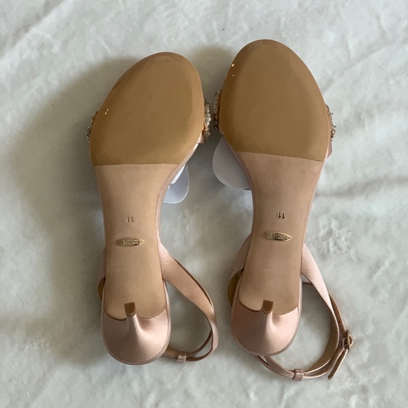 New Badgley Mischka Fiona Satin Sandals with Embellishments, Size 11! - Picture 10 of 10